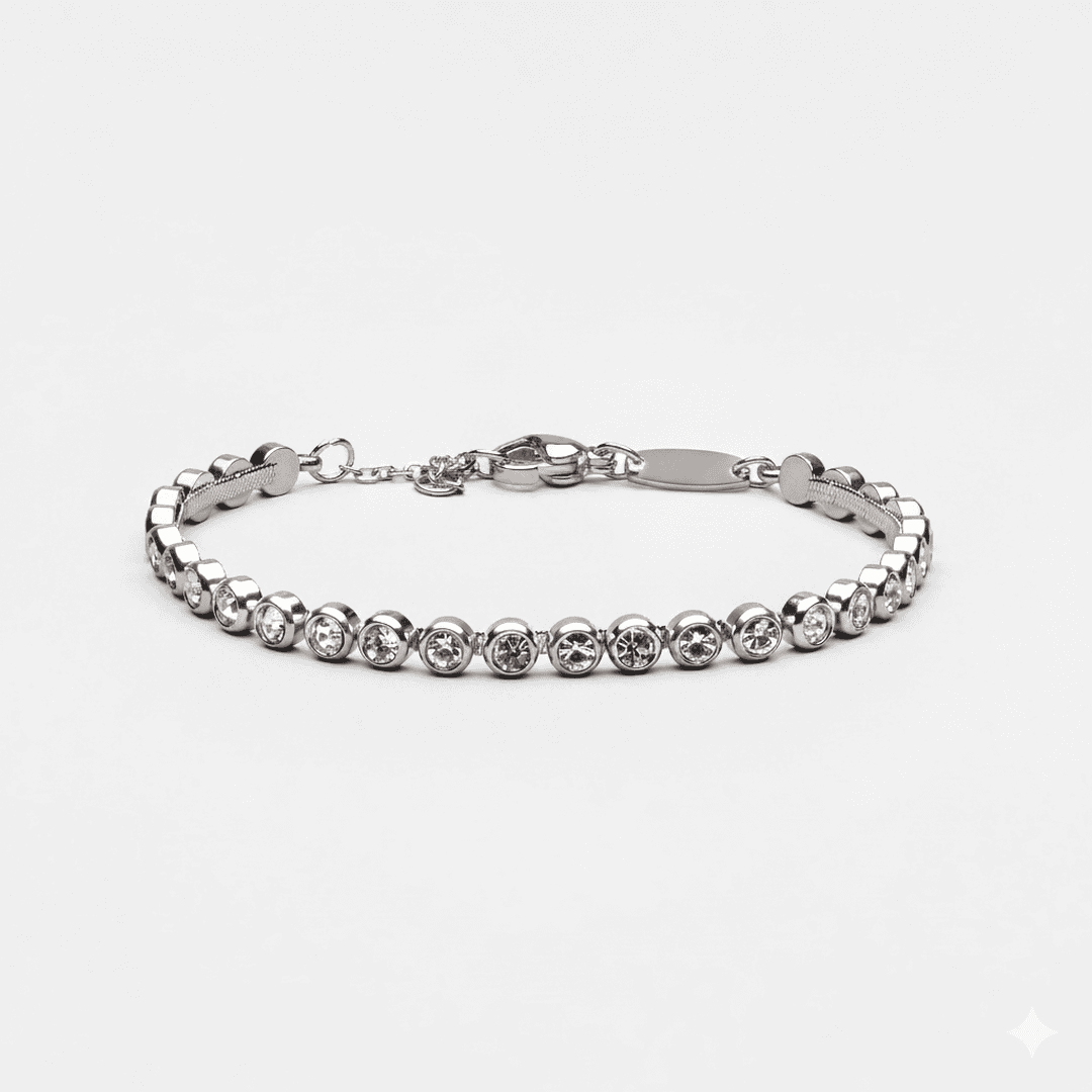 Pulsera de Tenis Clásica de Plata o Oro