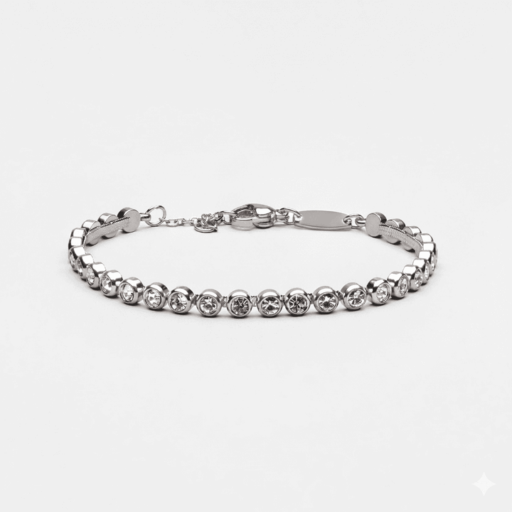 Pulsera de Tenis Clásica de Plata o Oro