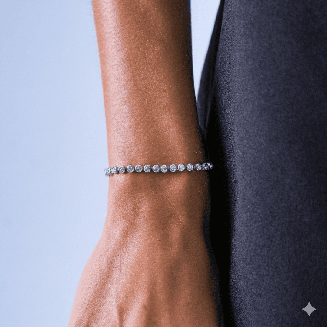 Pulsera de Tenis Clásica de Plata o Oro