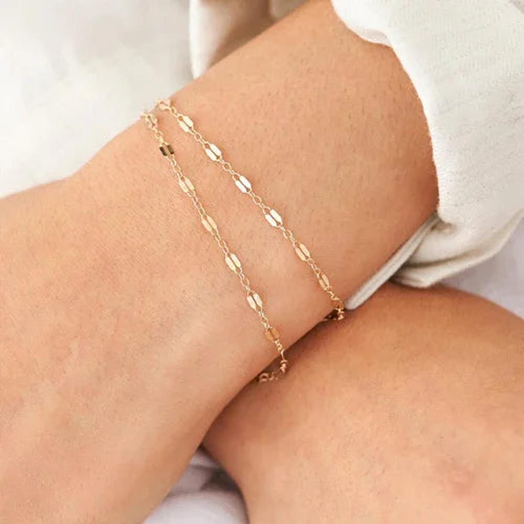 Brazalete Elegante de Encaje de Doble Capa
