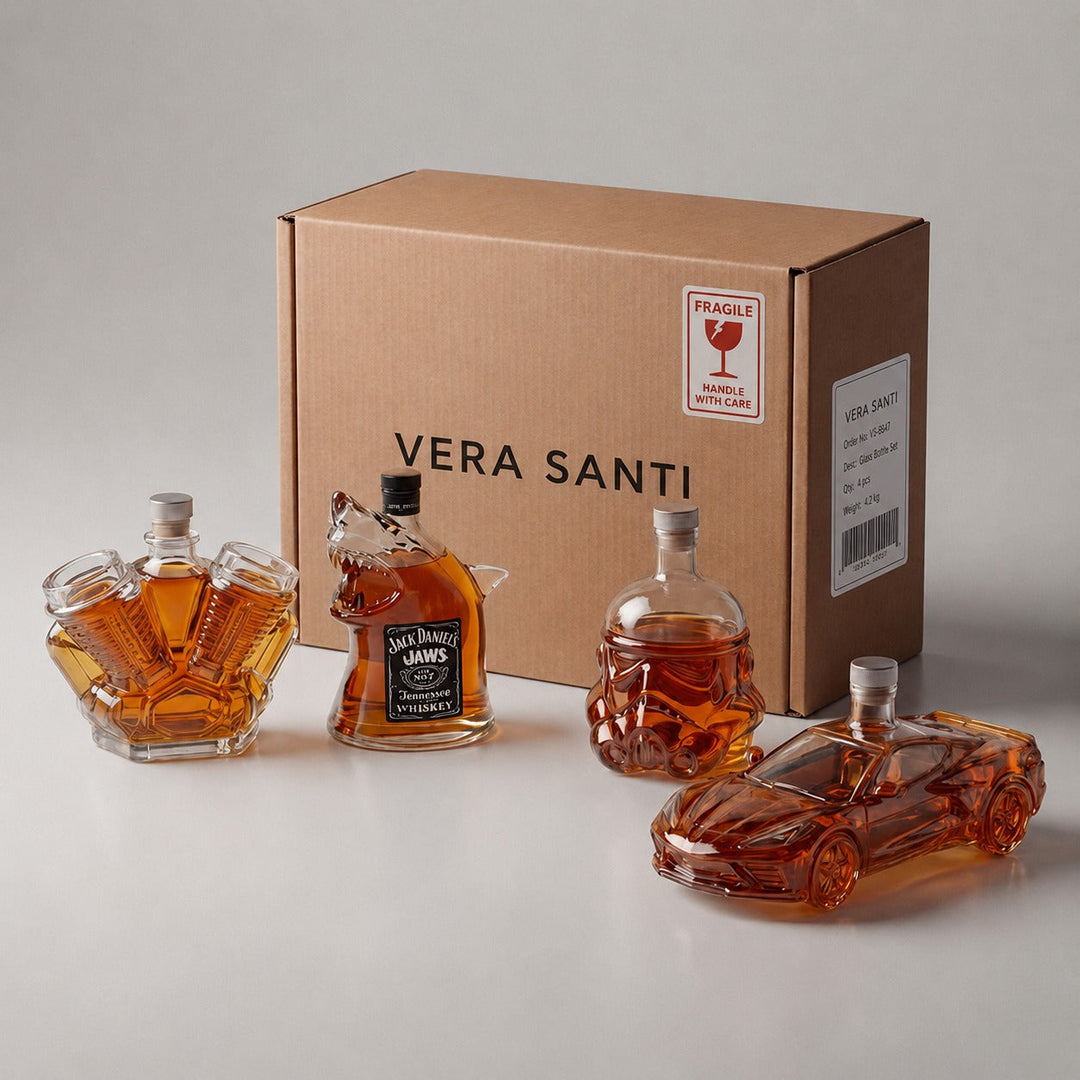 Botella de Whisky - Set de Botella y Vasos