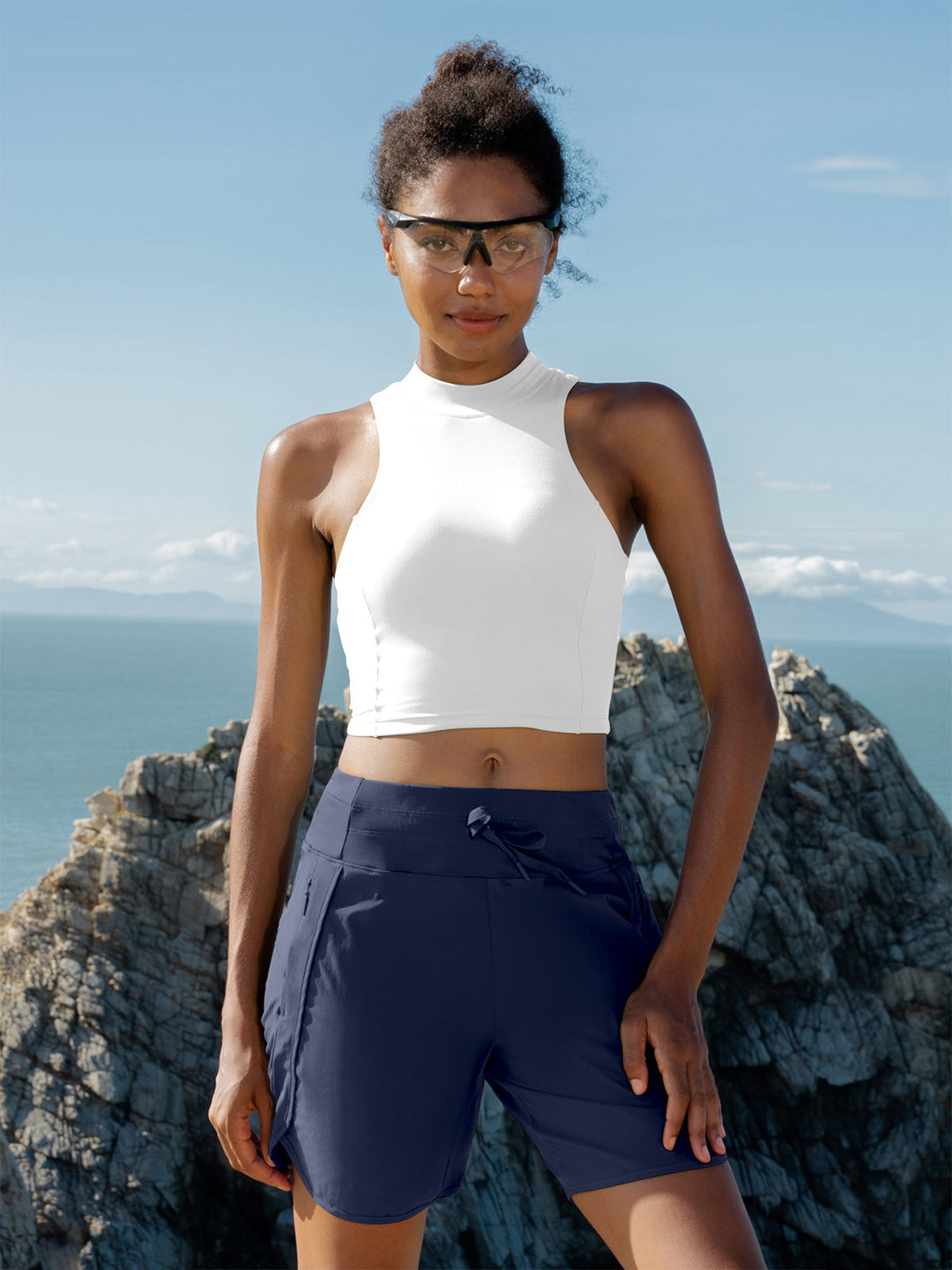 Pantalones Cortos Utilitarios Activos de 7 Pulgadas para Mujeres