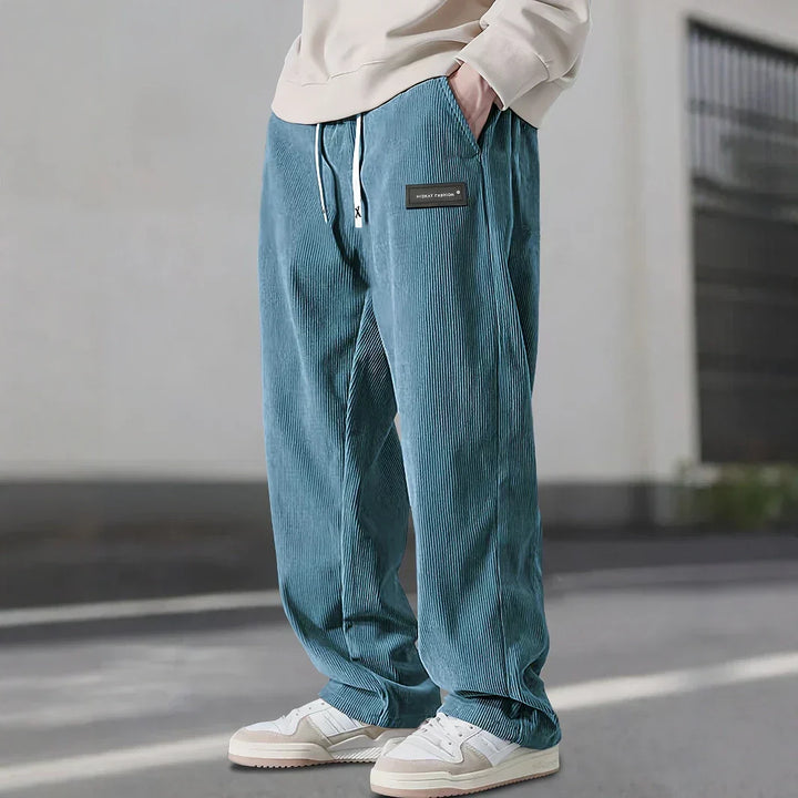 Andres | Pantalones de deporte de terciopelo acanalado