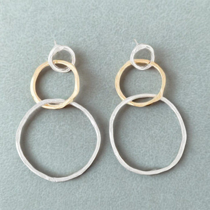 Pendientes de Aro Vintage en Oro y Plata