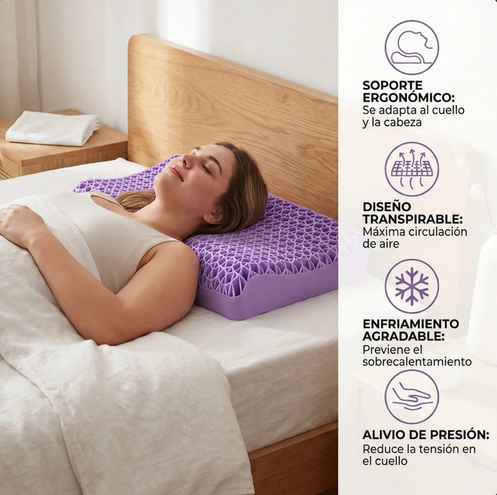 Cojín de aire ergonómico y transpirable para un sueño reparador