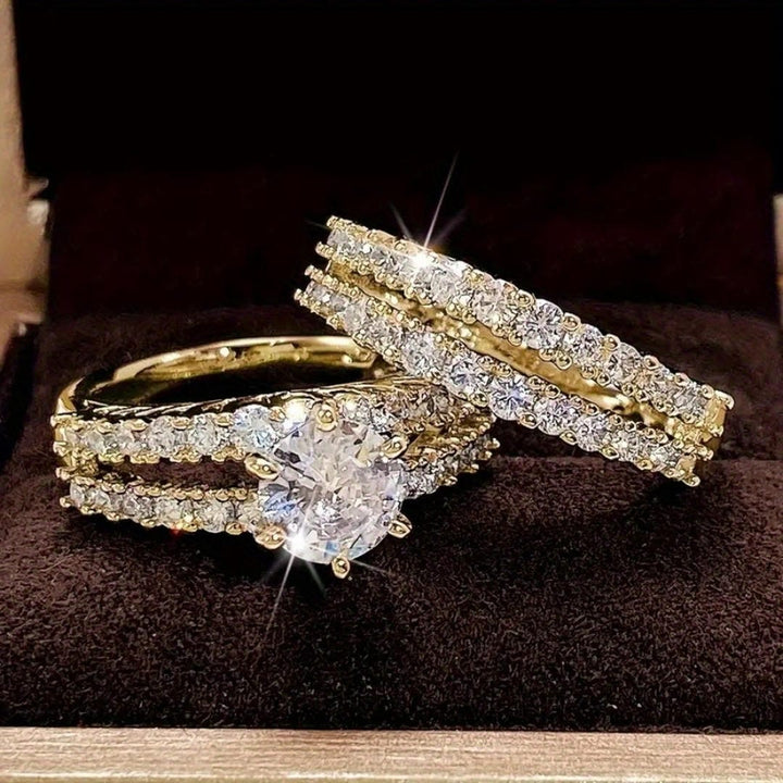 Conjunto de Anillos Halo Radiante