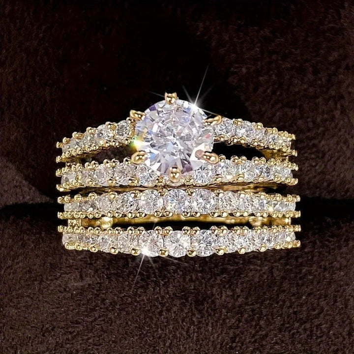 Conjunto de Anillos Halo Radiante