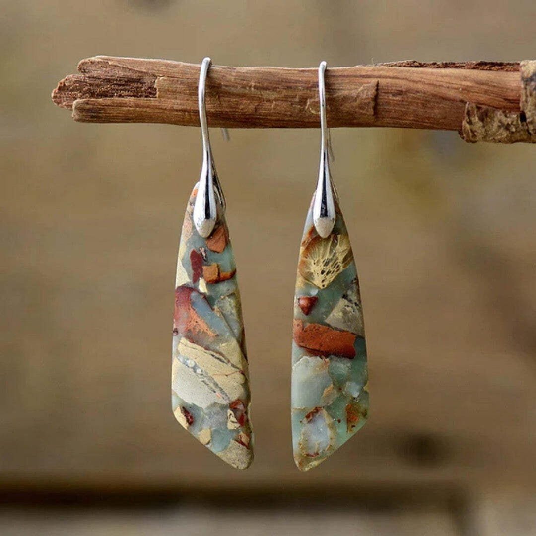 Pendientes Únicos de Piedra Natural