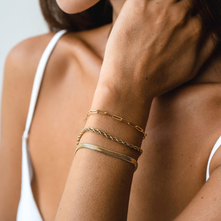 Conjunto de Pulseras Golden Flow Three