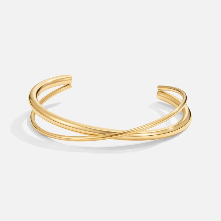 Golden Curved Bracelet
