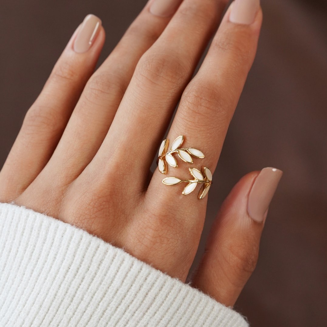 Ring Roze - Gold Leaf 7mm
