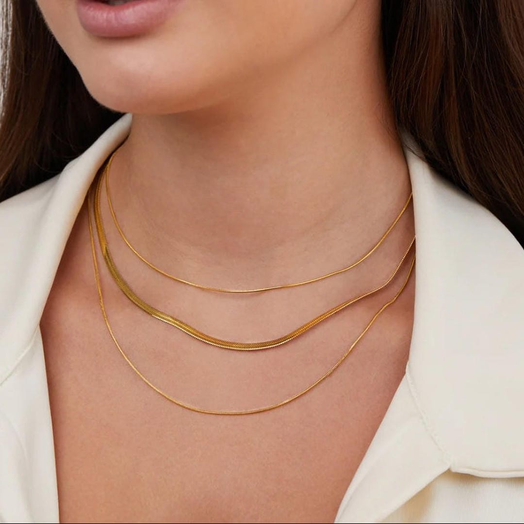 Collar de Oro Multicapa