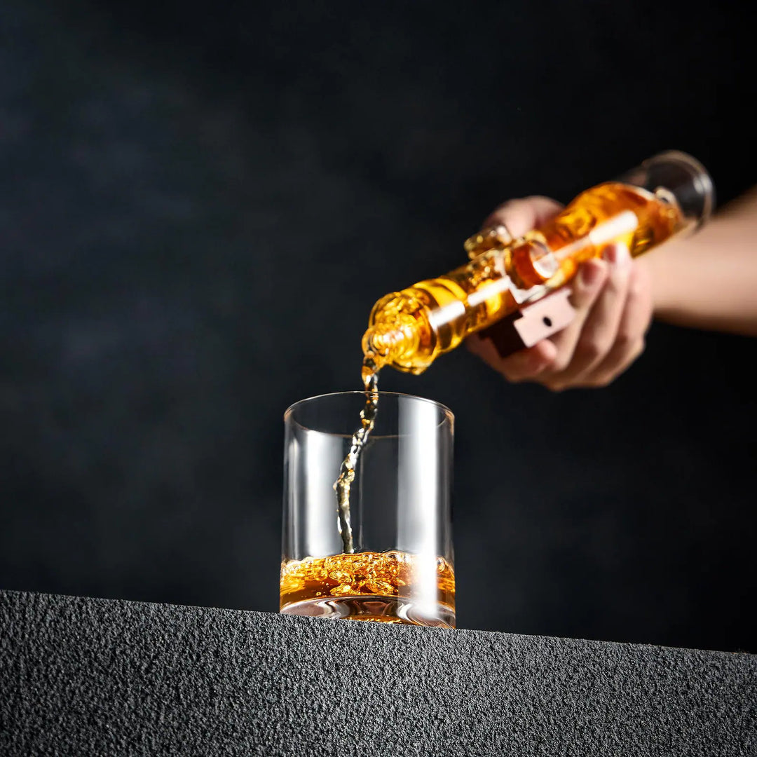 Botella de Whisky - Edición Set de Rifle con Copas