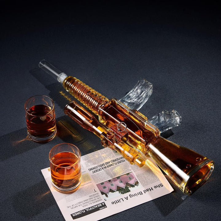 Botella de Whisky - Edición Set de Rifle con Copas