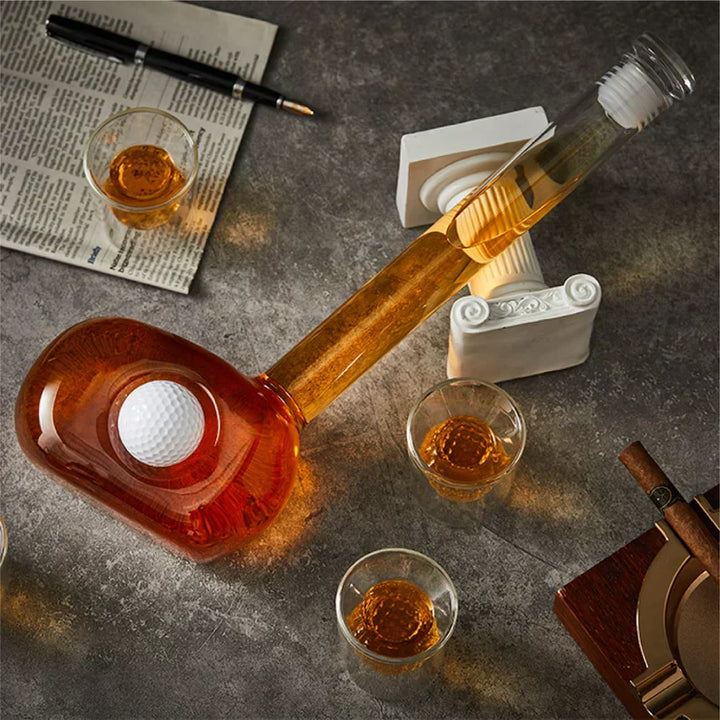 Botella de Whisky - Edición Set de Golf con Copas