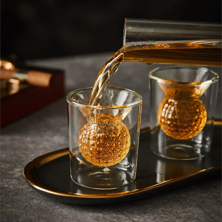 Botella de Whisky - Edición Set de Golf con Copas