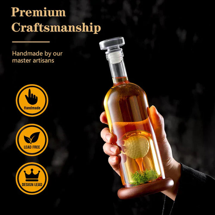 Botella de Whisky - Edición Set de Golf con Copas
