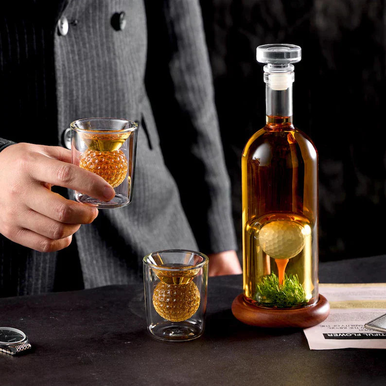 Botella de Whisky - Edición Set de Golf con Copas