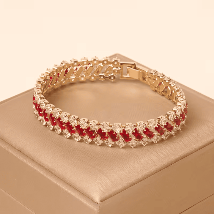 Pulsera de Tenis Corona Esmeralda