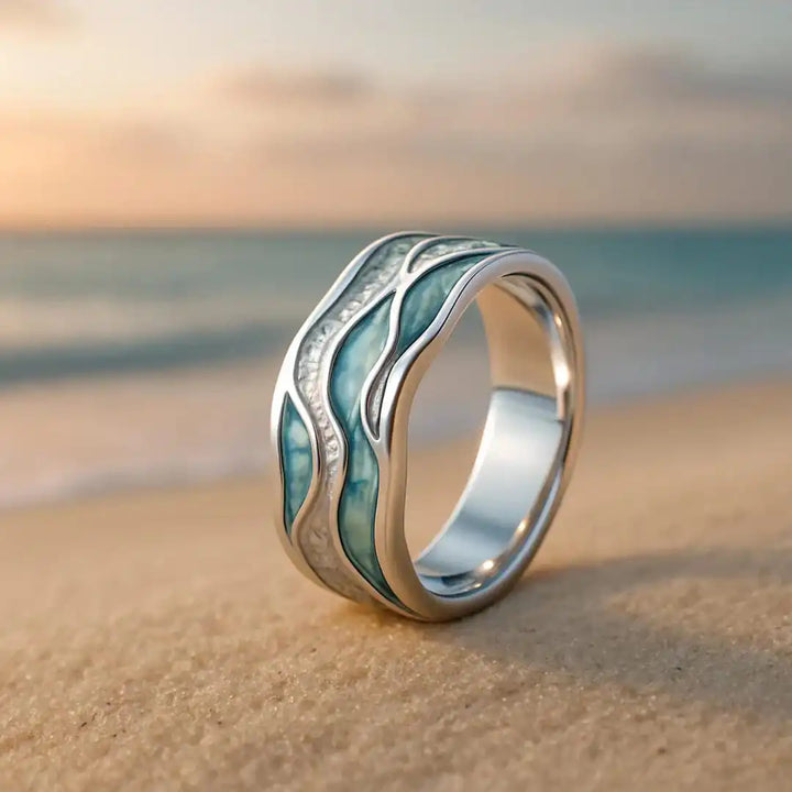 Anillo Ripple de Seasilver Turquesa