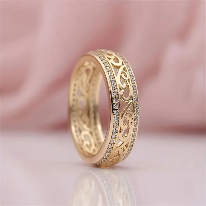 Brilliant Hollow Gold Ring | Gold