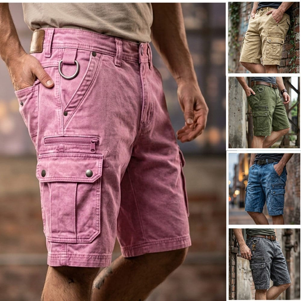 Beeckhoven™ | Pantalones Cortos Cargo de Denim Funcionales
