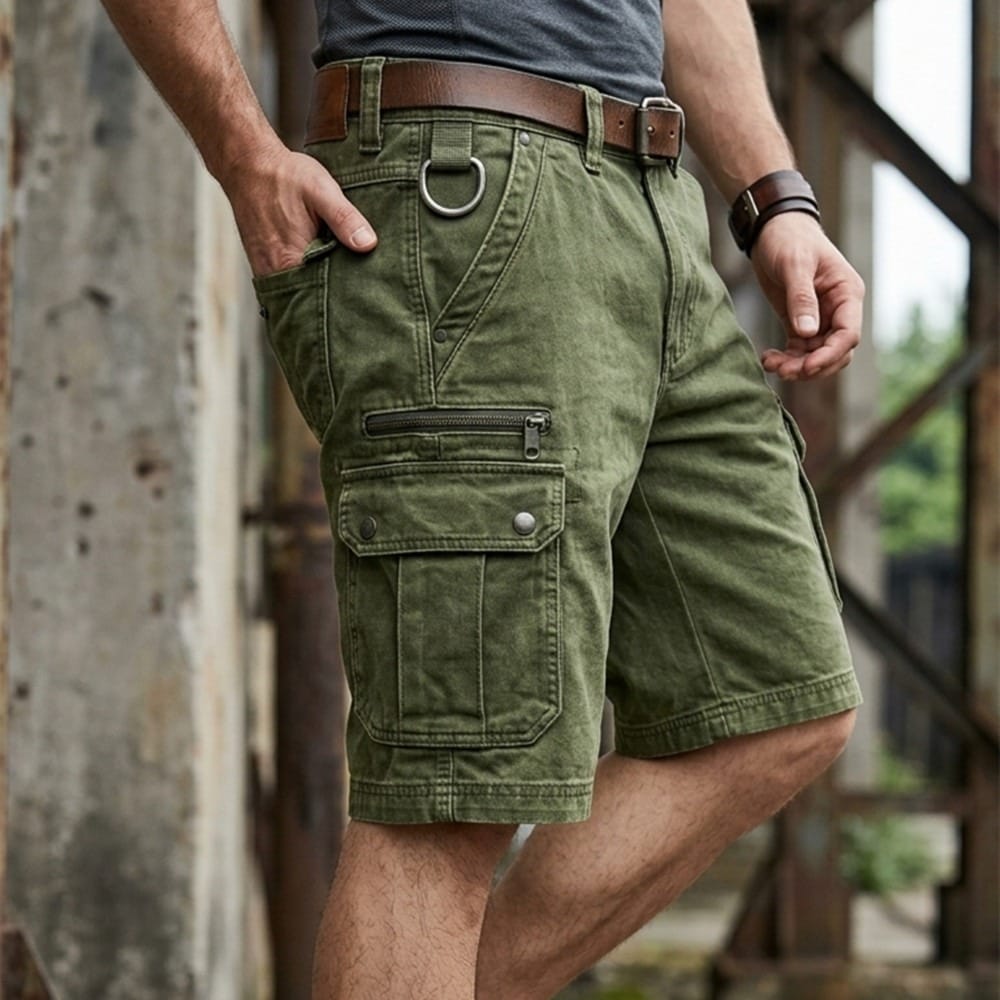 Beeckhoven™ | Pantalones Cortos Cargo de Denim Funcionales
