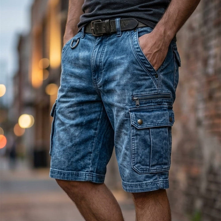 Beeckhoven™ | Pantalones Cortos Cargo de Denim Funcionales