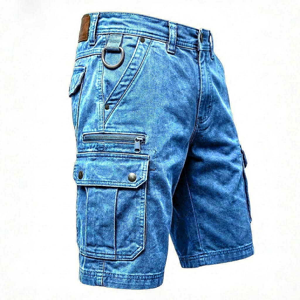 Beeckhoven™ | Pantalones Cortos Cargo de Denim Funcionales