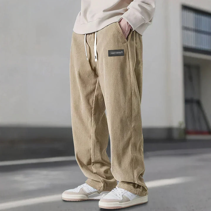 Andres | Pantalones de deporte de terciopelo acanalado