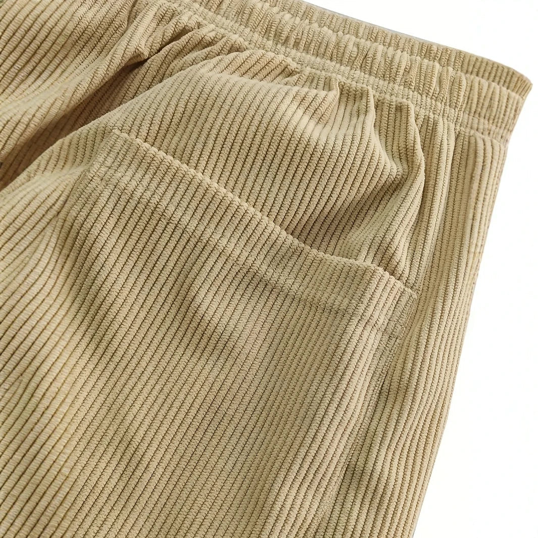 Andres | Pantalones de deporte de terciopelo acanalado