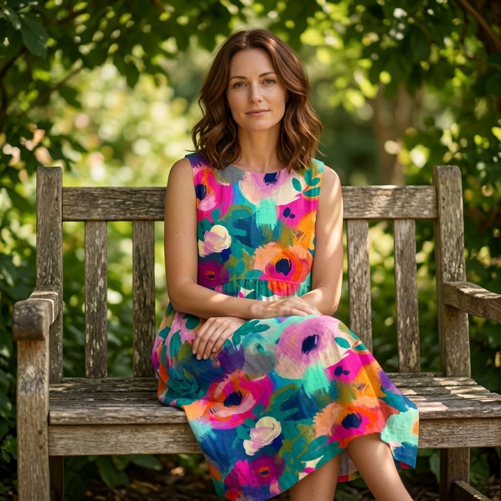 Florenza™ – Vestido Midi Floral Pintoresco