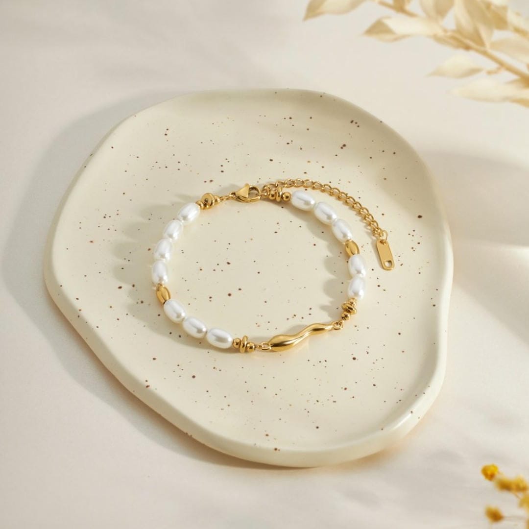 Pulsera de Perlas de Agua Dulce Puras
