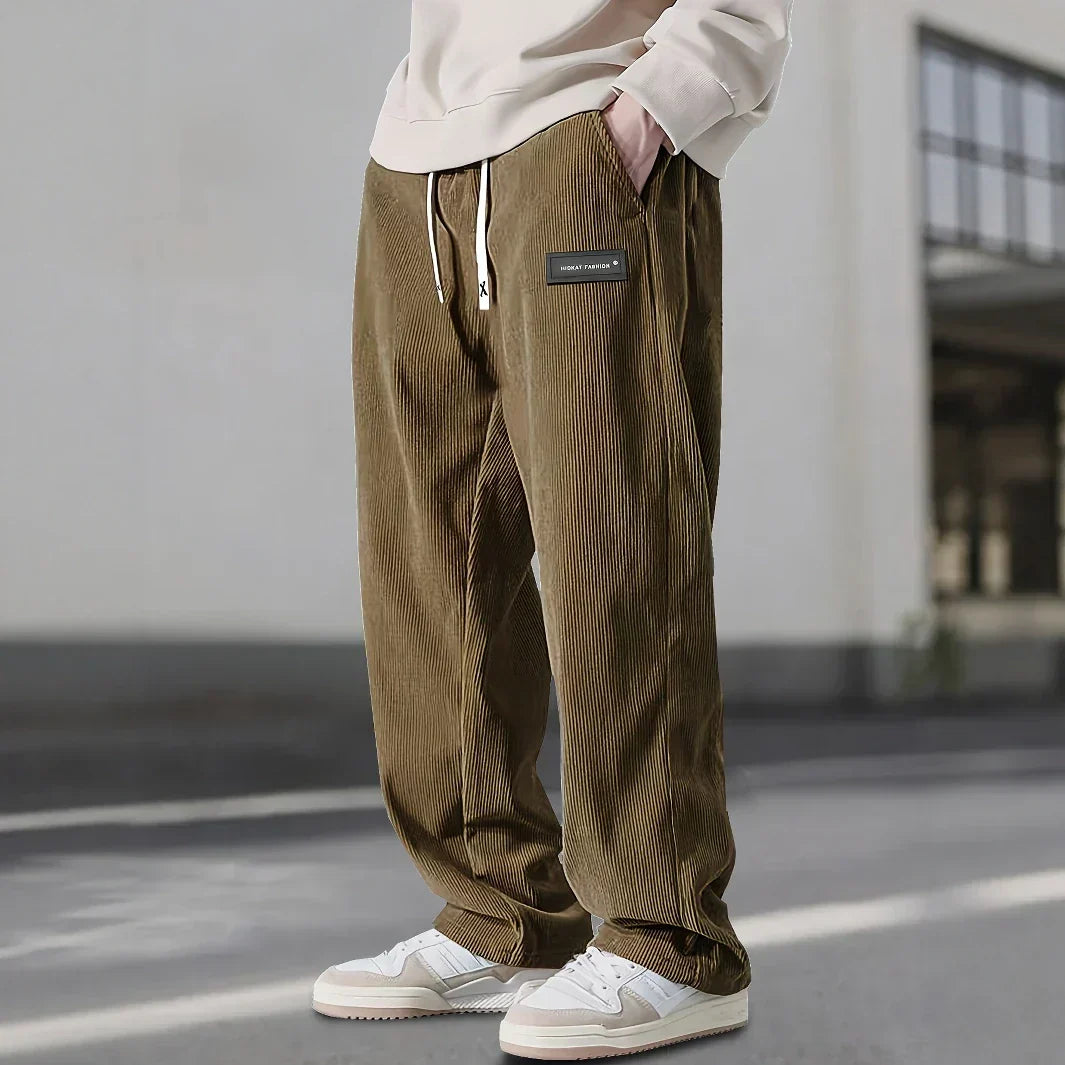 Andres | Pantalones de deporte de terciopelo acanalado