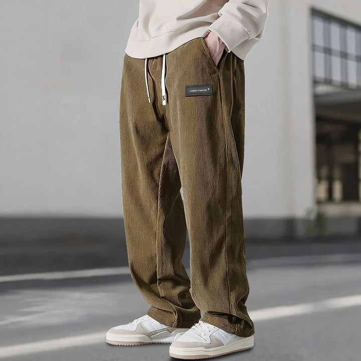Andres | Pantalones de deporte de terciopelo acanalado