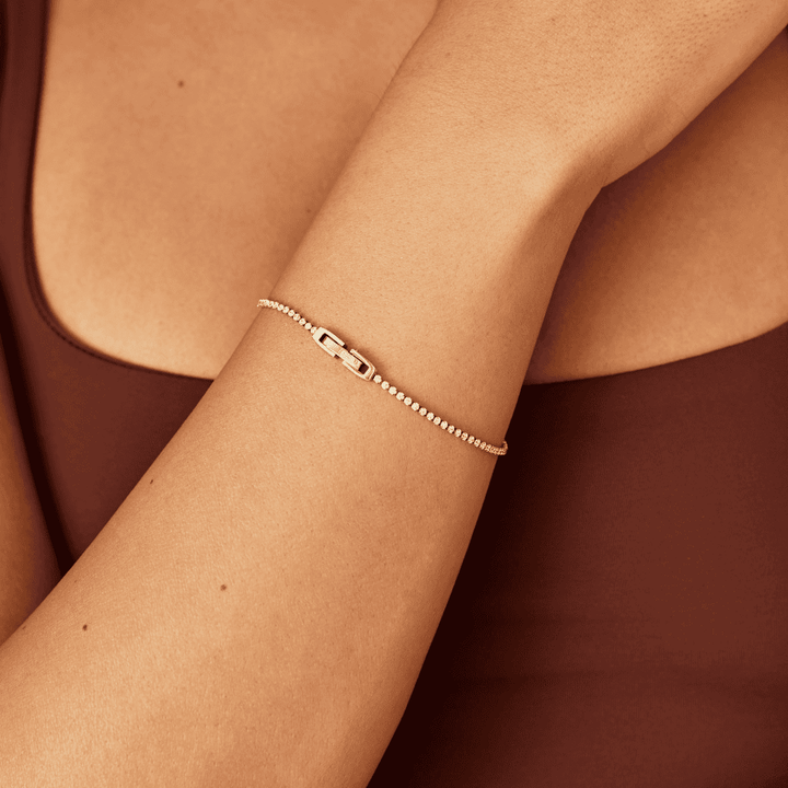 Pulsera de Cristal Aurora en Oro