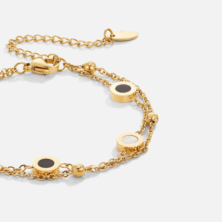 Pulsera de Onyx y Piedra Blanca Muse