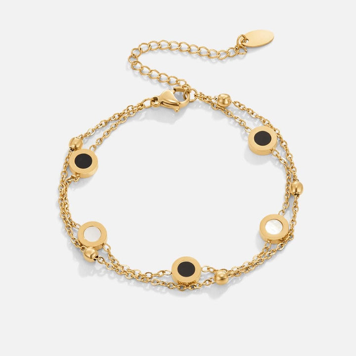Pulsera de Onyx y Piedra Blanca Muse
