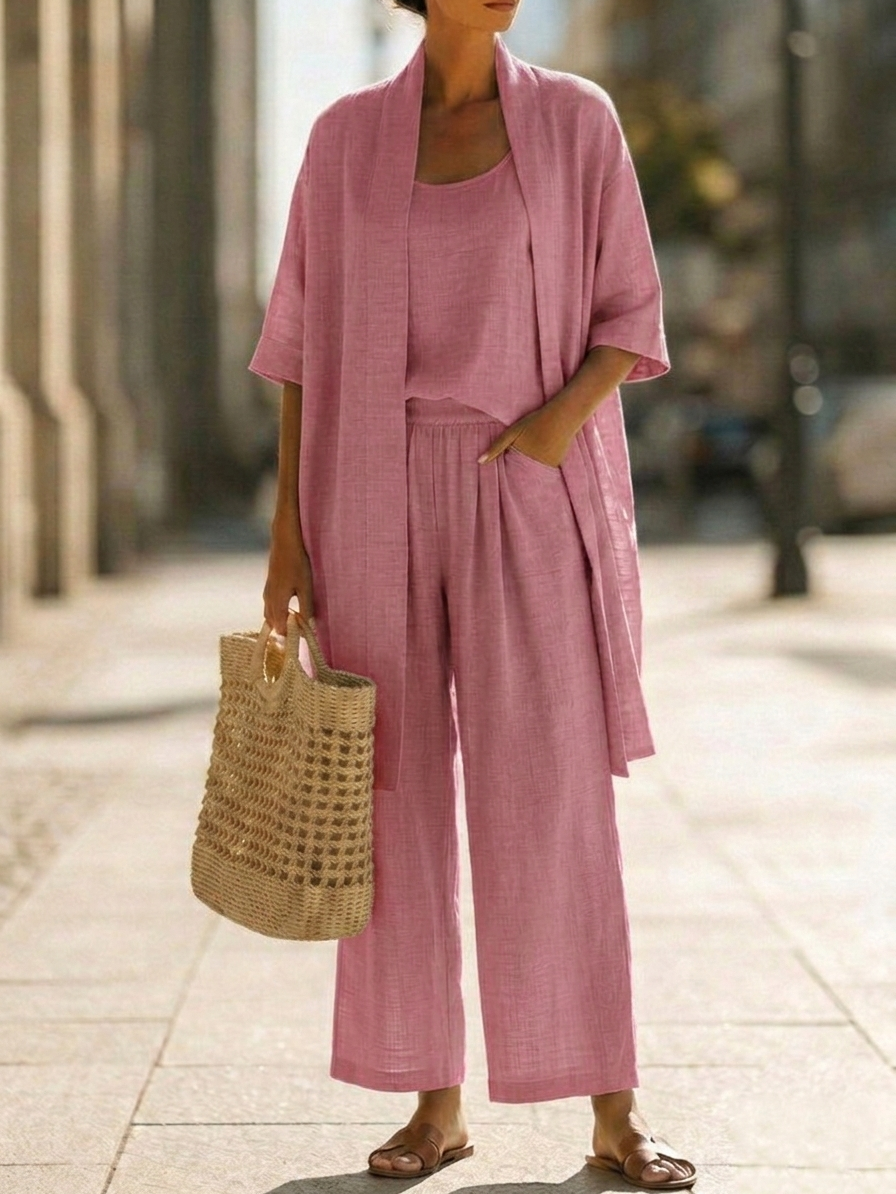 Isa | Conjunto de tres piezas elegantemente sencillo