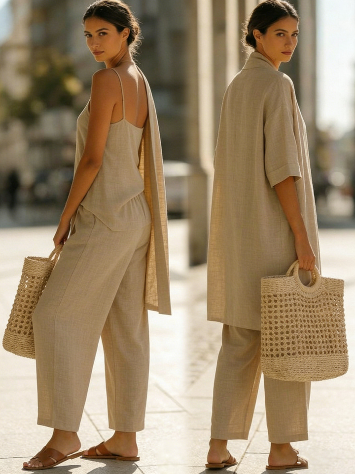 Isa | Conjunto de tres piezas elegantemente sencillo