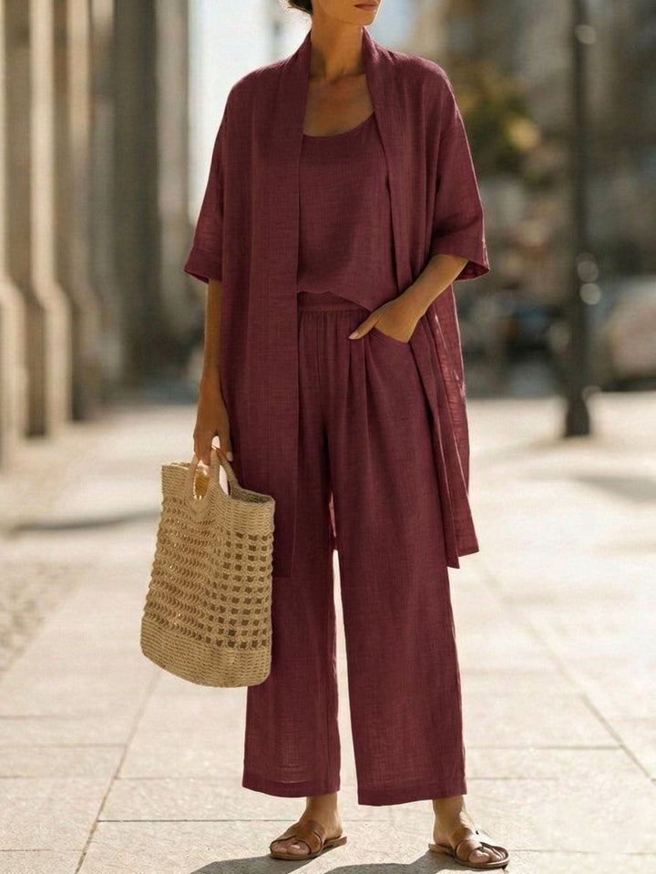 Isa | Conjunto de tres piezas elegantemente sencillo