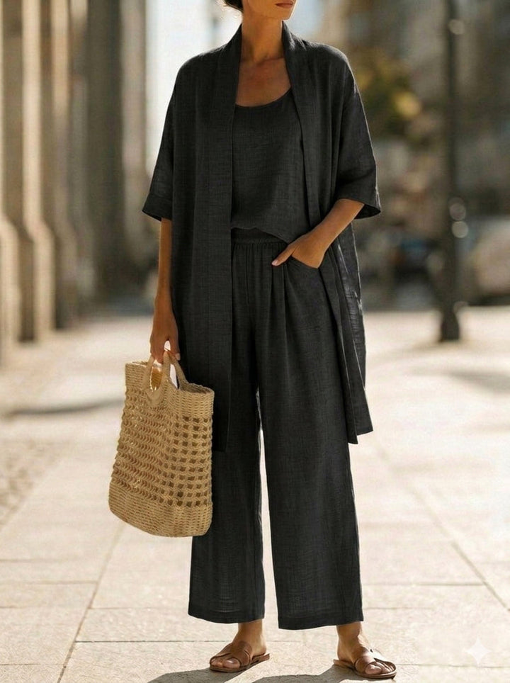 Isa | Conjunto de tres piezas elegantemente sencillo