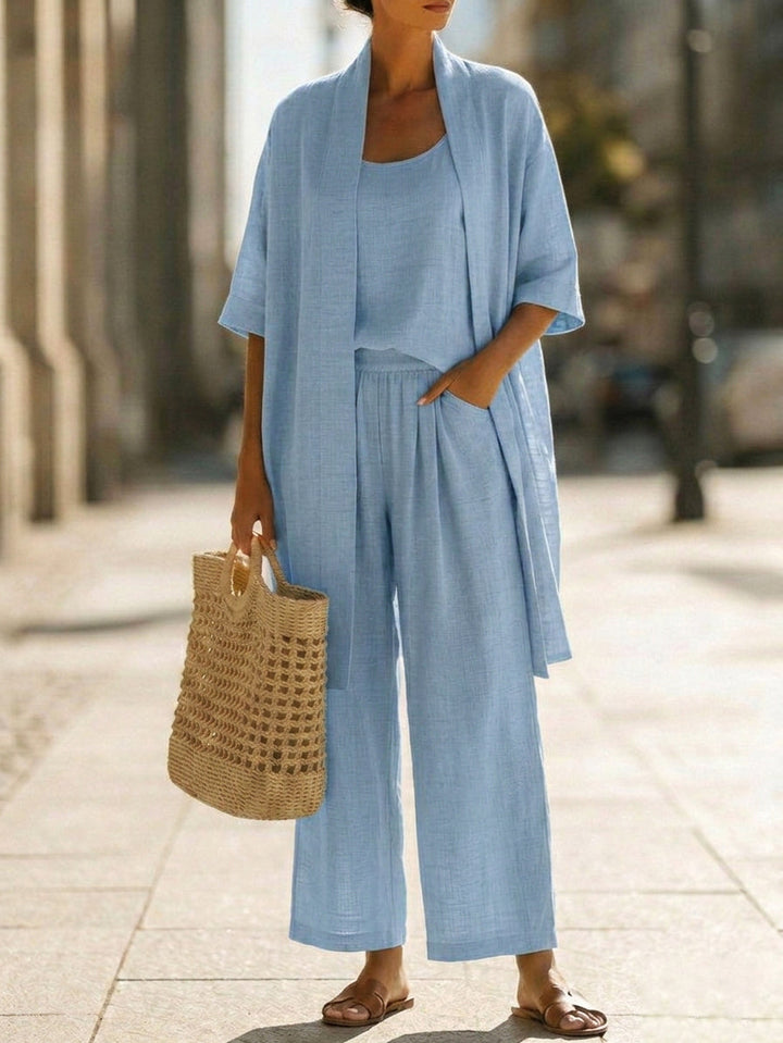Isa | Conjunto de tres piezas elegantemente sencillo