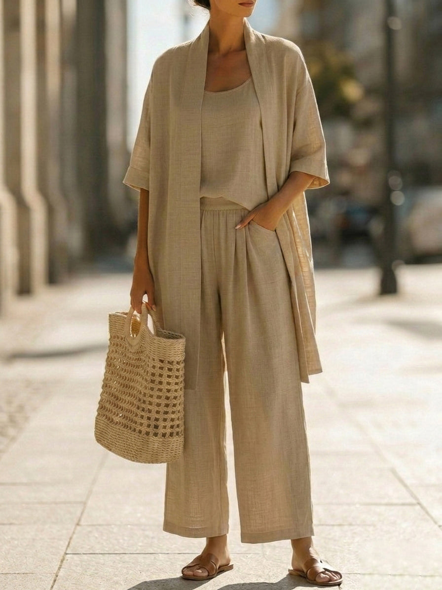 Isa | Conjunto de tres piezas elegantemente sencillo