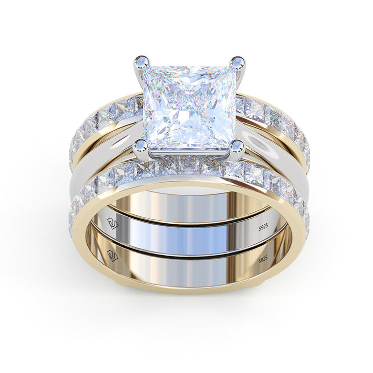 Anillo de aniversario de plata esterlina