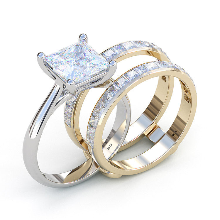 Anillo de aniversario de plata esterlina