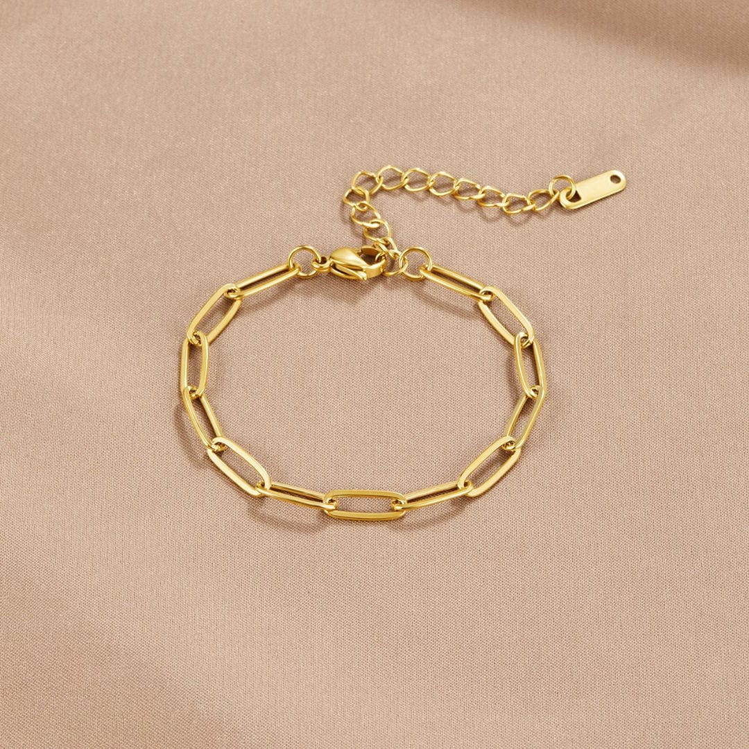 Pulsera de Enlace Moderna en Oro