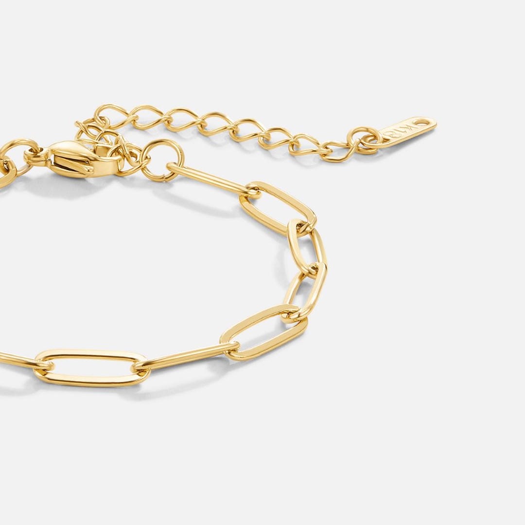 Pulsera de Enlace Moderna en Oro