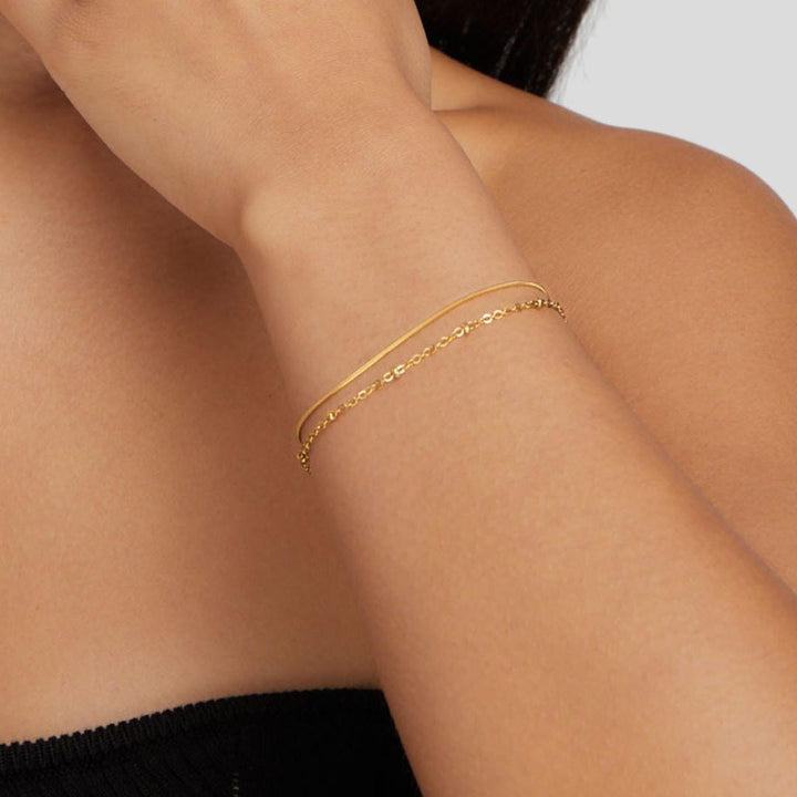 Pulsera de Capa de Oro Luxe