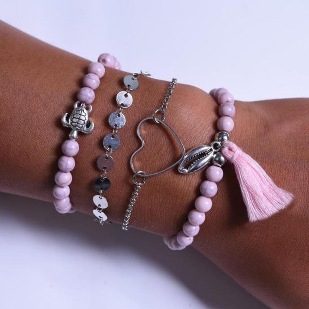 Juego de 5 Pulseras Únicas Premium